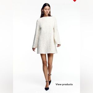 White sequin bow dress